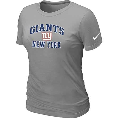 Nike New York Giants Women's Heart & Soul NFL T-Shirt - Light Grey